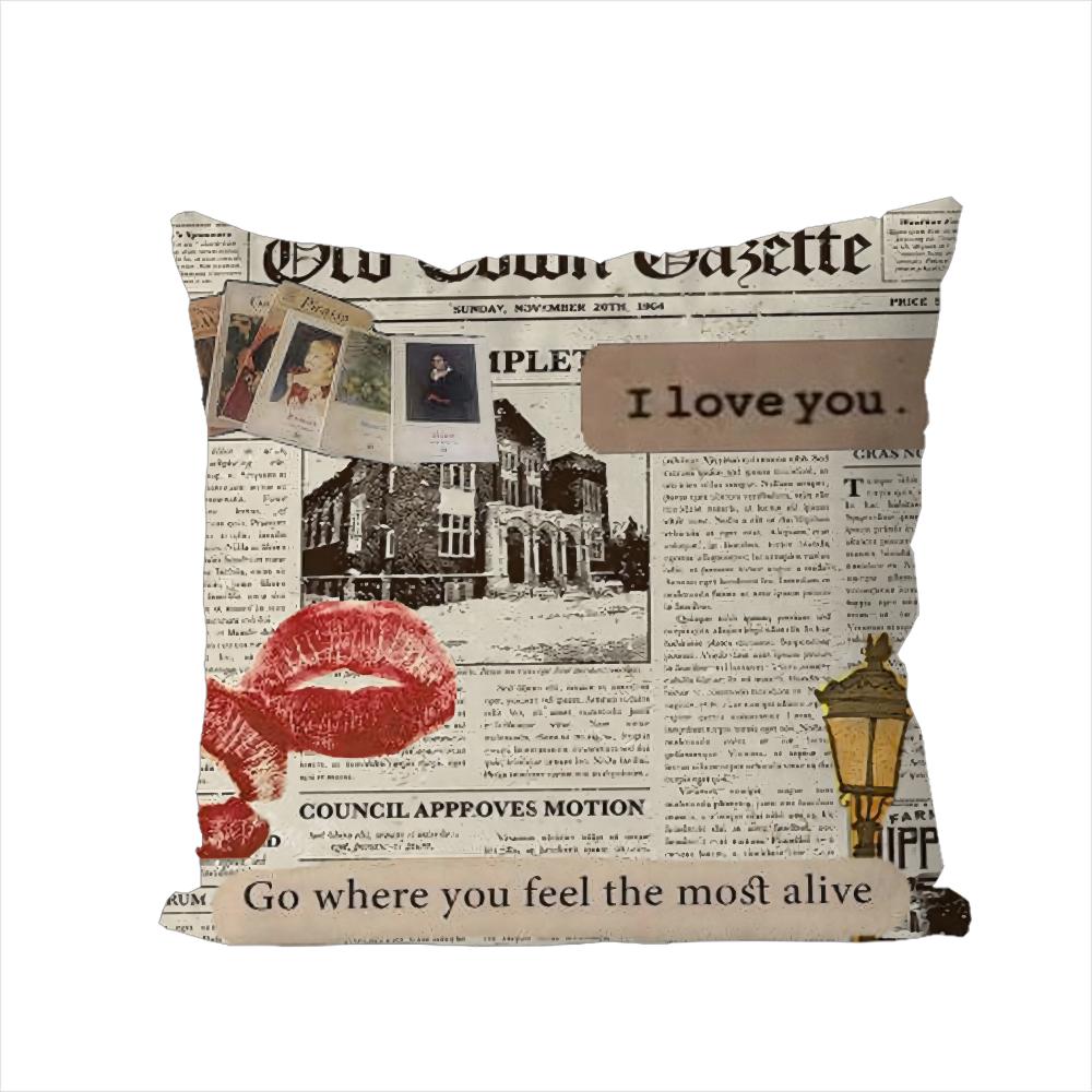 Retro Newspaper Pillow Case For Car Sofa Decorative Home Doublesided Print Plush Square Throw Pillow Cushion Cover 30x30cm
Retro Newspaper Pillow Case For Car Sofa Decorative Home Doublesided Print Plush Square Throw Pillow Cushion Cover 30x30cm