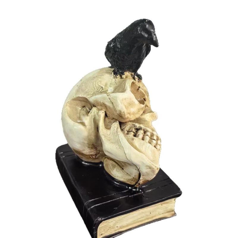Halloween gothic skull living room decoration home resin crafts ornaments american bird decorations чорний
Halloween gothic skull living room decoration home resin crafts ornaments american bird decorations чорний