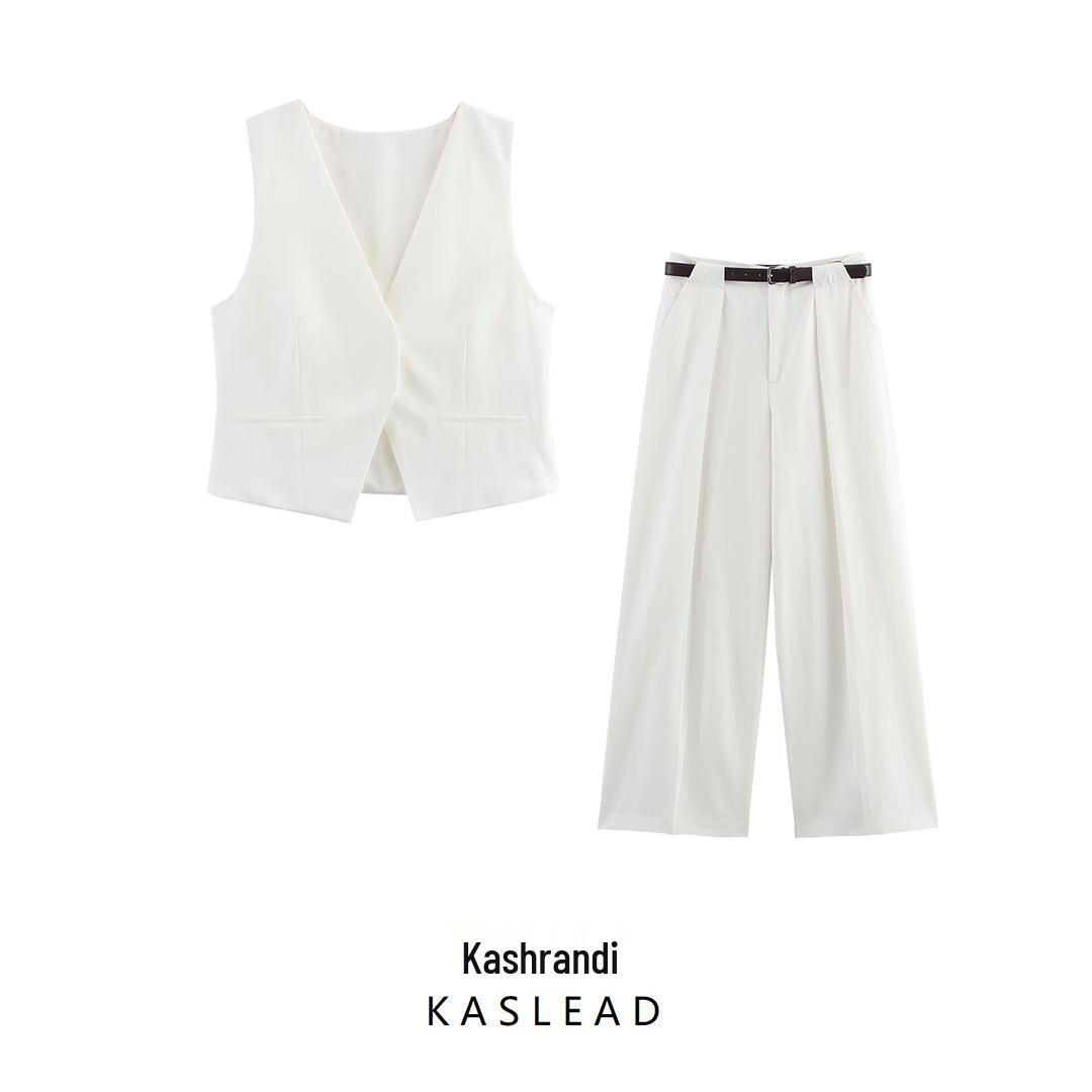 Spring 2025 Women s European & American Style Vest with Pocket and Pleated Pants Extra Small
Spring 2025 Women s European & American Style Vest with Pocket and Pleated Pants Extra Small