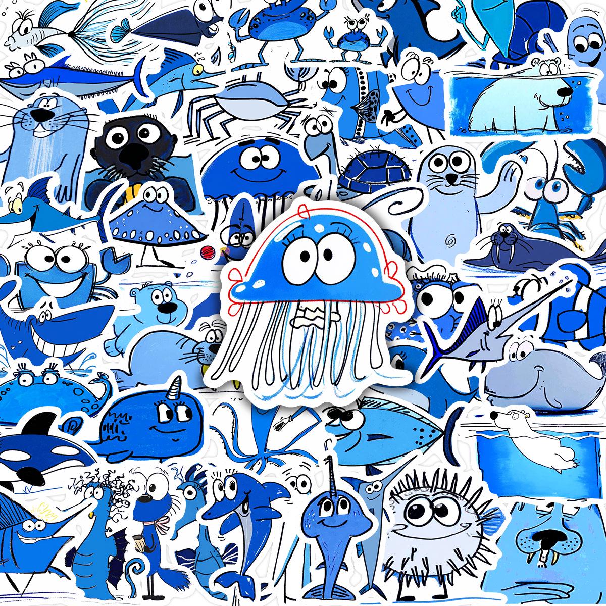 50 Blue Marine Animal Stickers for Kids - Notebook and Journal Decoration with Underwater Theme
50 Blue Marine Animal Stickers for Kids - Notebook and Journal Decoration with Underwater Theme