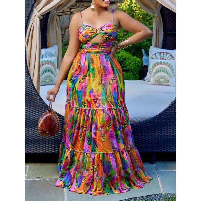 New women s sexy suspender dress printed sleeveless halter dress XXXXXL жовтий
New women s sexy suspender dress printed sleeveless halter dress XXXXXL жовтий