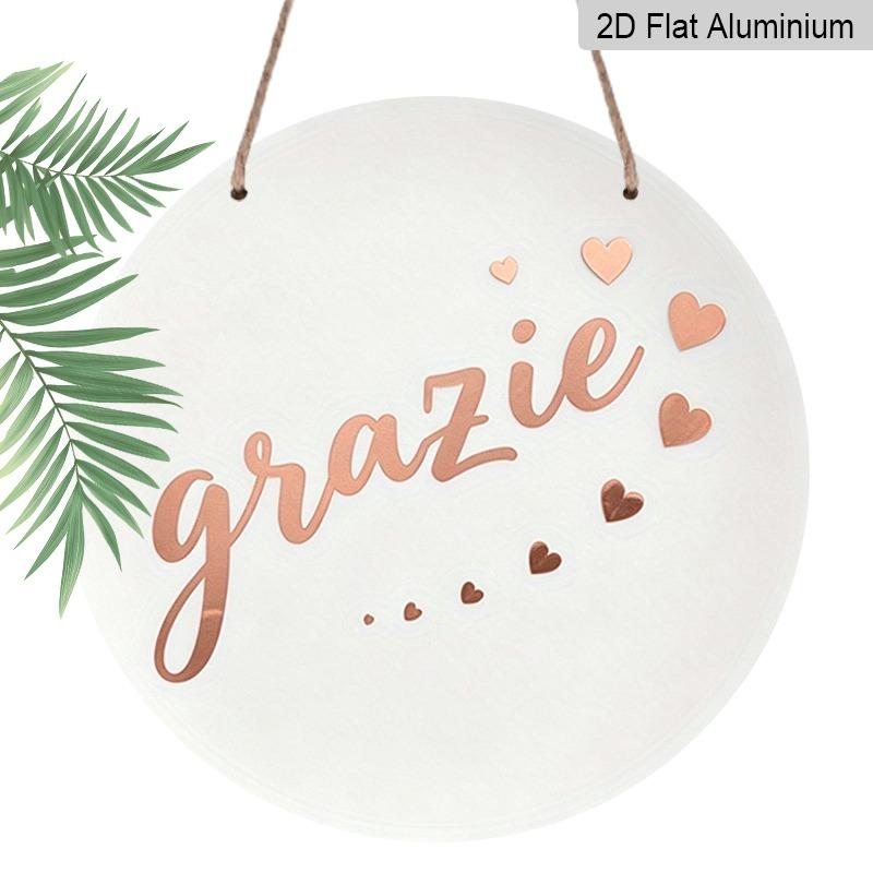 2D Flat Retro Aluminum Wall Stickers in Various Sizes. Rose Gold Grazie Thank-you Plaque with Italian Handwritten Heart Element. A Perfect Home 7.87×7.87inch
2D Flat Retro Aluminum Wall Stickers in Various Sizes. Rose Gold Grazie Thank-you Plaque with Italian Handwritten Heart Element. A Perfect Home 7.87×7.87inch