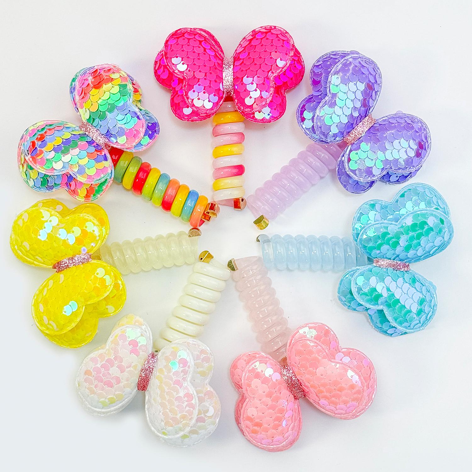 New Butterfly Elastic Hair Rope Cute Girls Telephone Wire Line Elasticity Hair Band For Kids Scrunchies Party Hair Accessories
New Butterfly Elastic Hair Rope Cute Girls Telephone Wire Line Elasticity Hair Band For Kids Scrunchies Party Hair Accessories