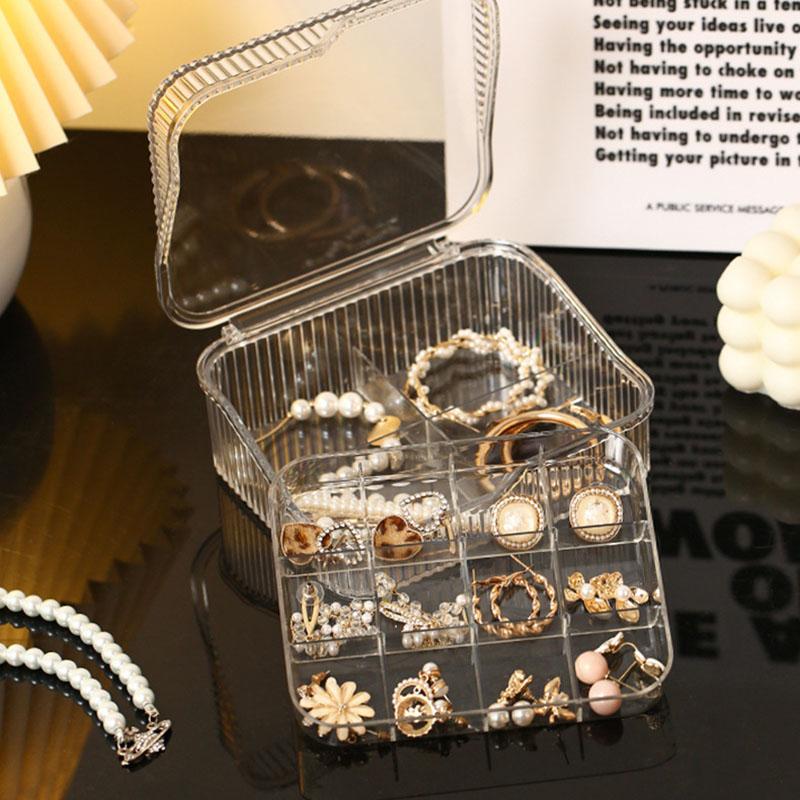 Clear Jewelry Storage Box with 2 Layers and Multiple Compartments for Earrings, Rings, Necklaces and Bracelets чёрный
Clear Jewelry Storage Box with 2 Layers and Multiple Compartments for Earrings, Rings, Necklaces and Bracelets чёрный