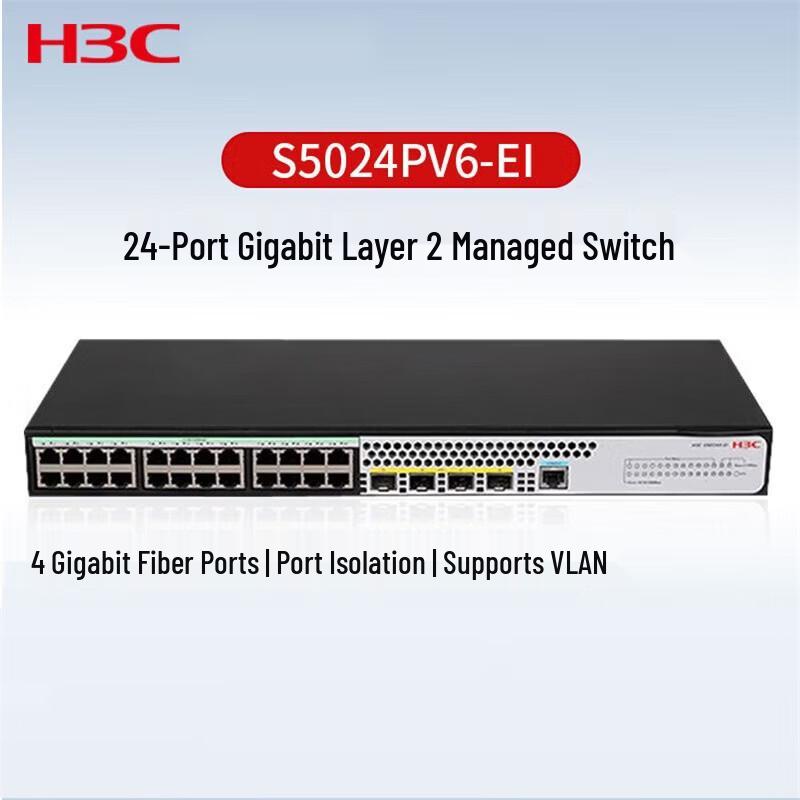 H3C S5024PV6-EI Enterprise Layer 2 Managed Gigabit Switch
H3C S5024PV6-EI Enterprise Layer 2 Managed Gigabit Switch