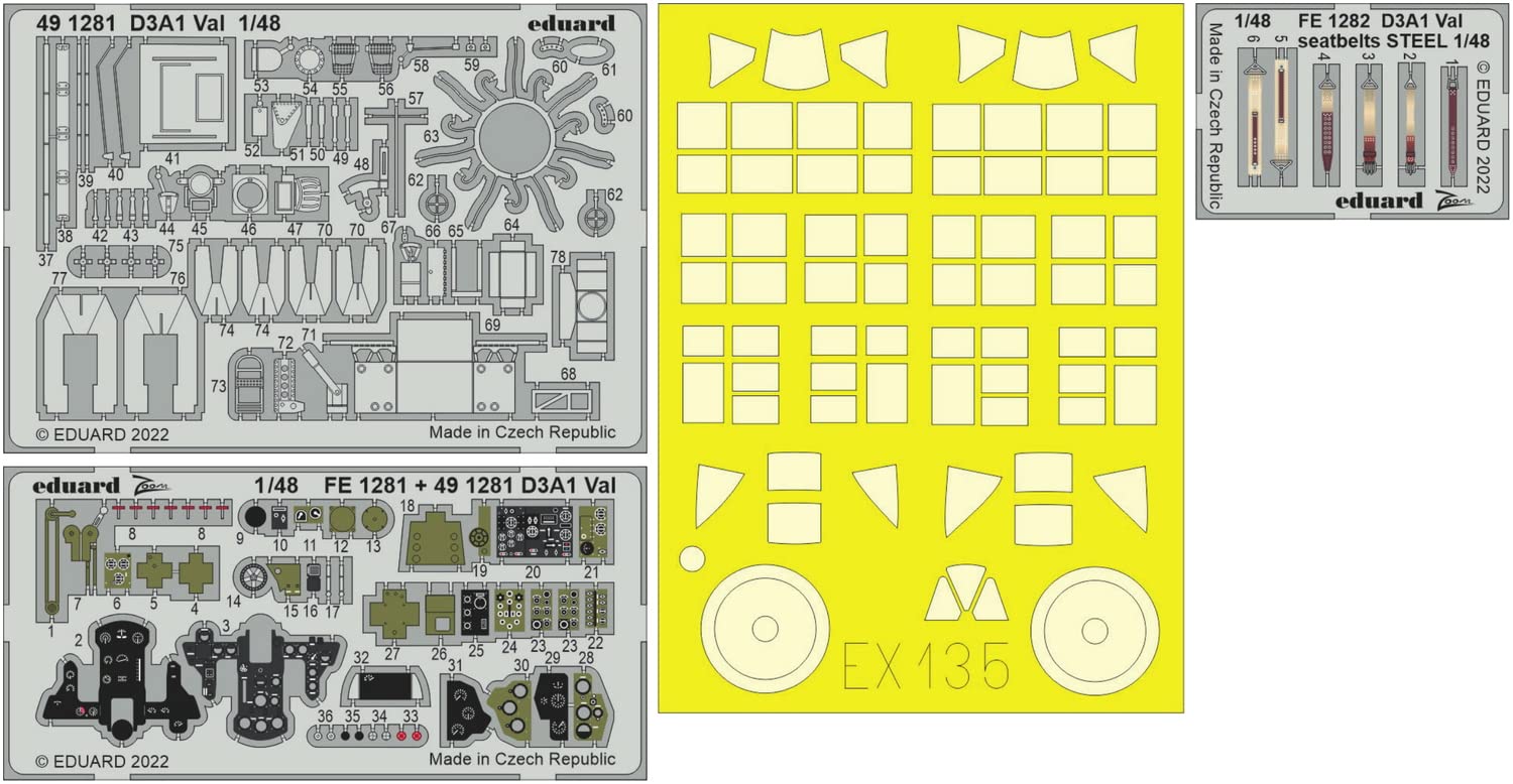 Eduard Big Ed Aichi Aircraft Type 99 Carrier Bomber Type 11 Parts Set Plastic Model Parts EDUBIG49339 1/48 (for Hasegawa)
Eduard Big Ed Aichi Aircraft Type 99 Carrier Bomber Type 11 Parts Set Plastic Model Parts EDUBIG49339 1/48 (for Hasegawa)