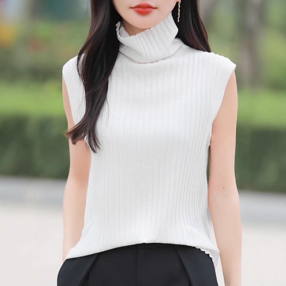 Women s Soft Ribbed Sleeveless Knit Turtleneck Top - Early Spring Collection XL: 120-140 jin
Women s Soft Ribbed Sleeveless Knit Turtleneck Top - Early Spring Collection XL: 120-140 jin