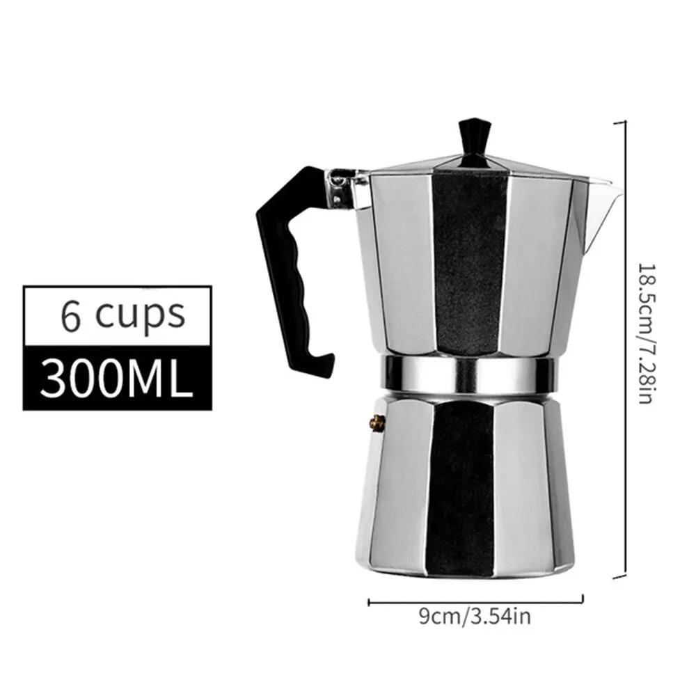Кофеварка Moka Pot Classic Italian Café, инструменты для заваривания кофе, кофеварка эспрессо 50/100/150/300/450 мл, алюминиевые аксессуары для кафе, итальянская кофемашина
Кофеварка Moka Pot Classic Italian Café, инструменты для заваривания кофе, кофеварка эспрессо 50/100/150/300/450 мл, алюминиевые аксессуары для кафе, итальянская кофемашина