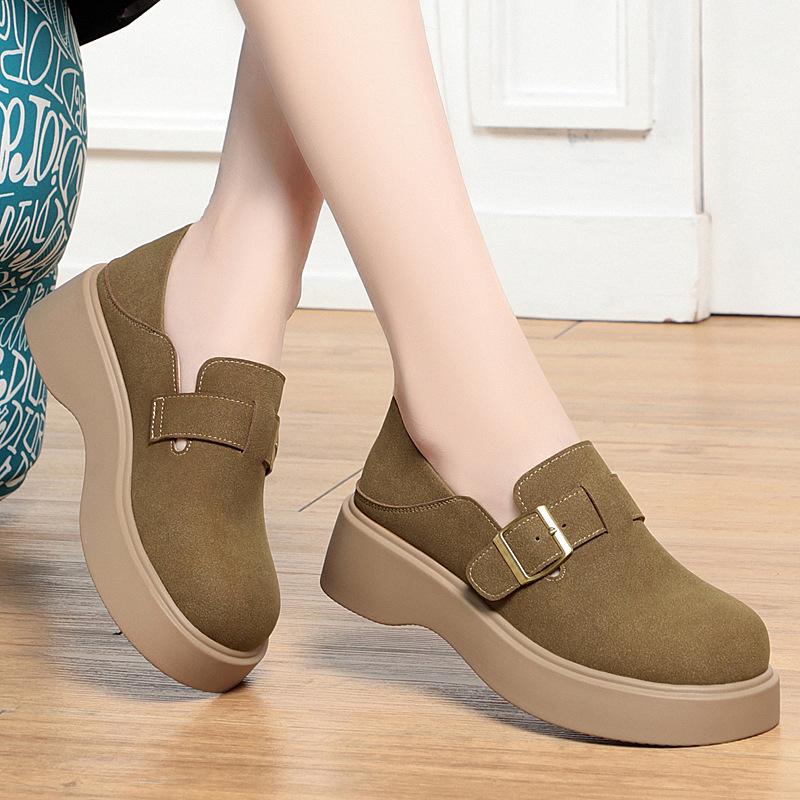 Thick Sole Comfortable Shoes Spring Autumn Middle-Aged Mother Shoes Matte Leather Shoes Sponge Cake Shoes One Foot Single Shoes 36
Thick Sole Comfortable Shoes Spring Autumn Middle-Aged Mother Shoes Matte Leather Shoes Sponge Cake Shoes One Foot Single Shoes 36