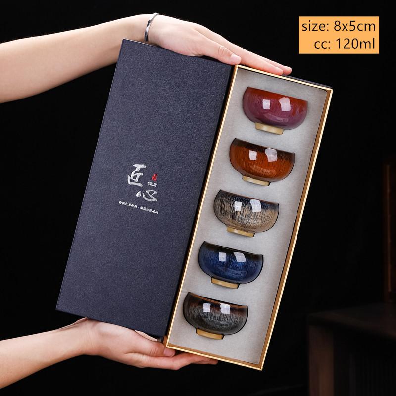 5pcs High Quality Kiln Change Master Cup Zen Ceramic Tea Cup Set Antique Exquisite Teacup Gift Box Home Beauty Small Tea Bowl
5pcs High Quality Kiln Change Master Cup Zen Ceramic Tea Cup Set Antique Exquisite Teacup Gift Box Home Beauty Small Tea Bowl