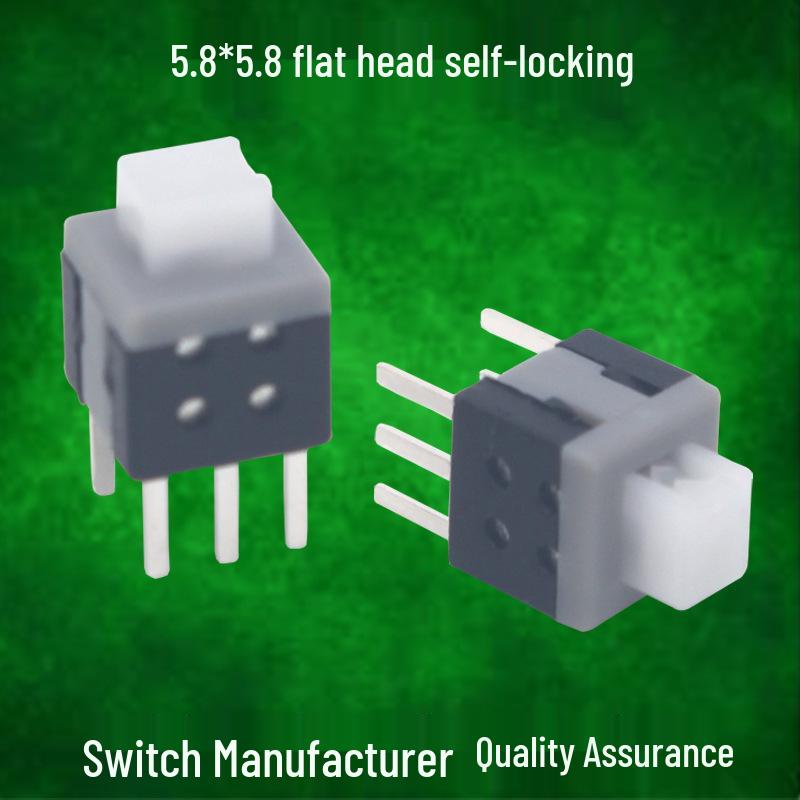 5.8x5.8 SMD High-Temp Flat Head Self-Locking Button Switch
5.8x5.8 SMD High-Temp Flat Head Self-Locking Button Switch