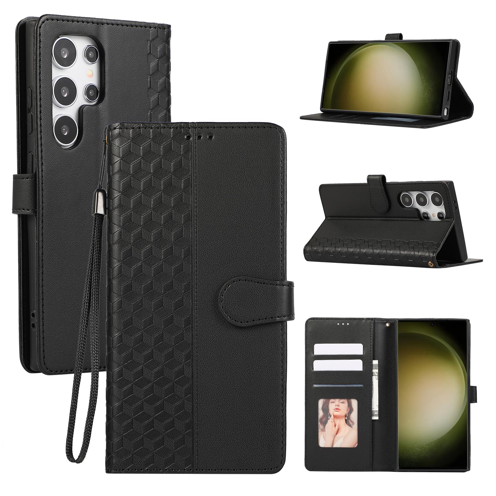 For Samsung Galaxy S25 Ultra Case 3D Rhombus Grid Imprinted Wallet Leather Phone Cover with Lanyard Black
For Samsung Galaxy S25 Ultra Case 3D Rhombus Grid Imprinted Wallet Leather Phone Cover with Lanyard Black