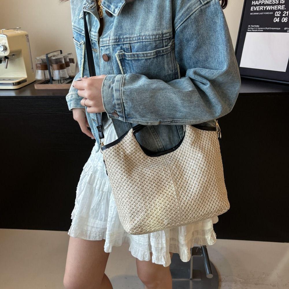 Bohemian Style Beach Bag Beach Handbag Raffia Shoulder Bag Fashion Vegetable Basket Spring Style 1
Bohemian Style Beach Bag Beach Handbag Raffia Shoulder Bag Fashion Vegetable Basket Spring Style 1