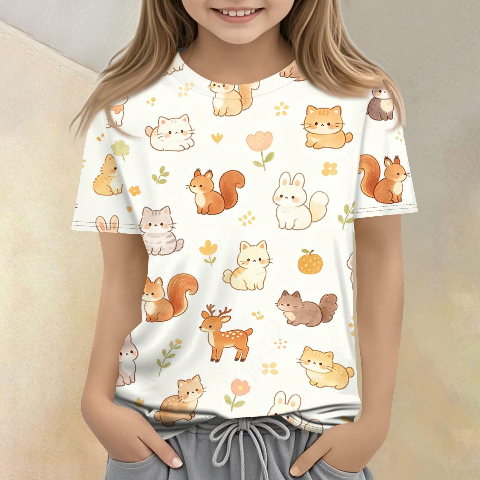 Kids Animal Print Crew Neck Short Sleeve Casual Loose Fit T Shirt Soft Breathable Fabric Comfortable Everyday Wear 100 бежевый
Kids Animal Print Crew Neck Short Sleeve Casual Loose Fit T Shirt Soft Breathable Fabric Comfortable Everyday Wear 100 бежевый
