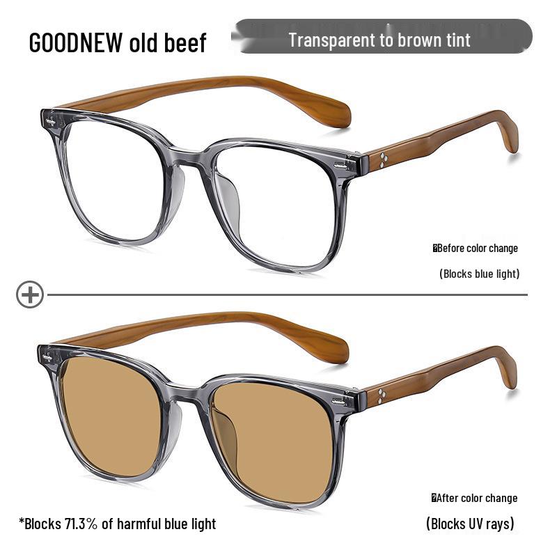 Вінтажні сонцезахисні окуляри зі зміною кольору та захистом від УФ, з оправою з TR та тонкими дужками з текстурою дерева для великих облич, окуляри з захистом від синього світла
Вінтажні сонцезахисні окуляри зі зміною кольору та захистом від УФ, з оправою з TR та тонкими дужками з текстурою дерева для великих облич, окуляри з захистом від синього світла