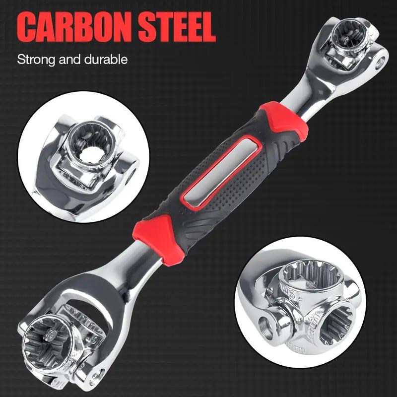 360° Rotation Double End Wrench, 52-in-1 Multi-Purpose Tool Wrench, 8-19mm Torque Socket Wrench, 12-Tooth Socket Wrench серебряный
360° Rotation Double End Wrench, 52-in-1 Multi-Purpose Tool Wrench, 8-19mm Torque Socket Wrench, 12-Tooth Socket Wrench серебряный