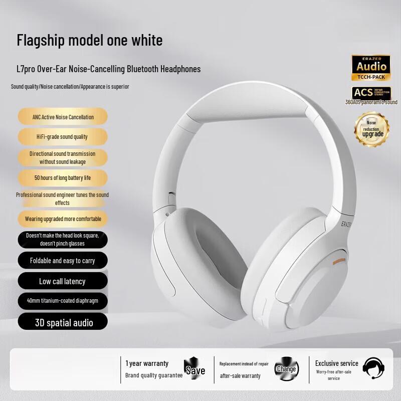 Lenovo Yinengzhe L7 Pro Wireless Noise-Cancelling Over-Ear Headset
Lenovo Yinengzhe L7 Pro Wireless Noise-Cancelling Over-Ear Headset