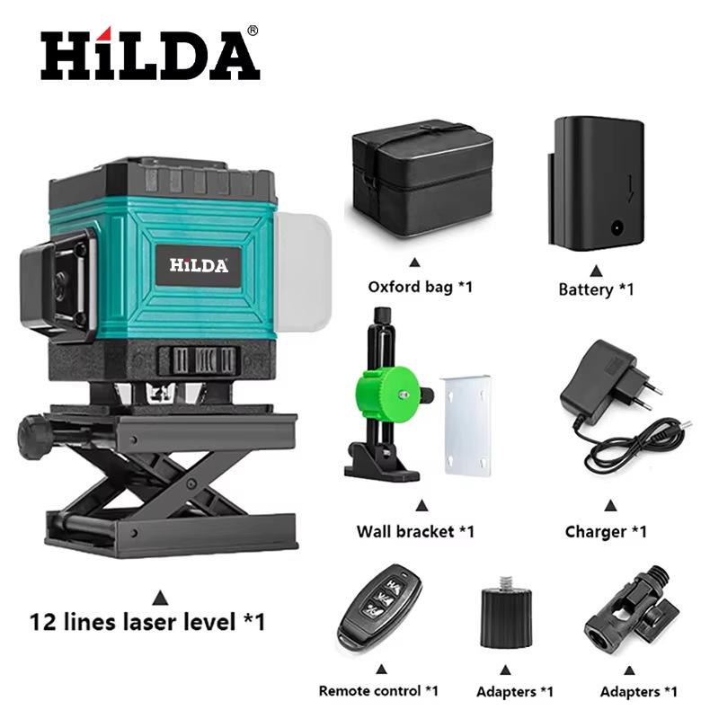 16/12 Line Green Laser Level with 360° Auto-Leveling Horizontal & Vertical Projection
16/12 Line Green Laser Level with 360° Auto-Leveling Horizontal & Vertical Projection