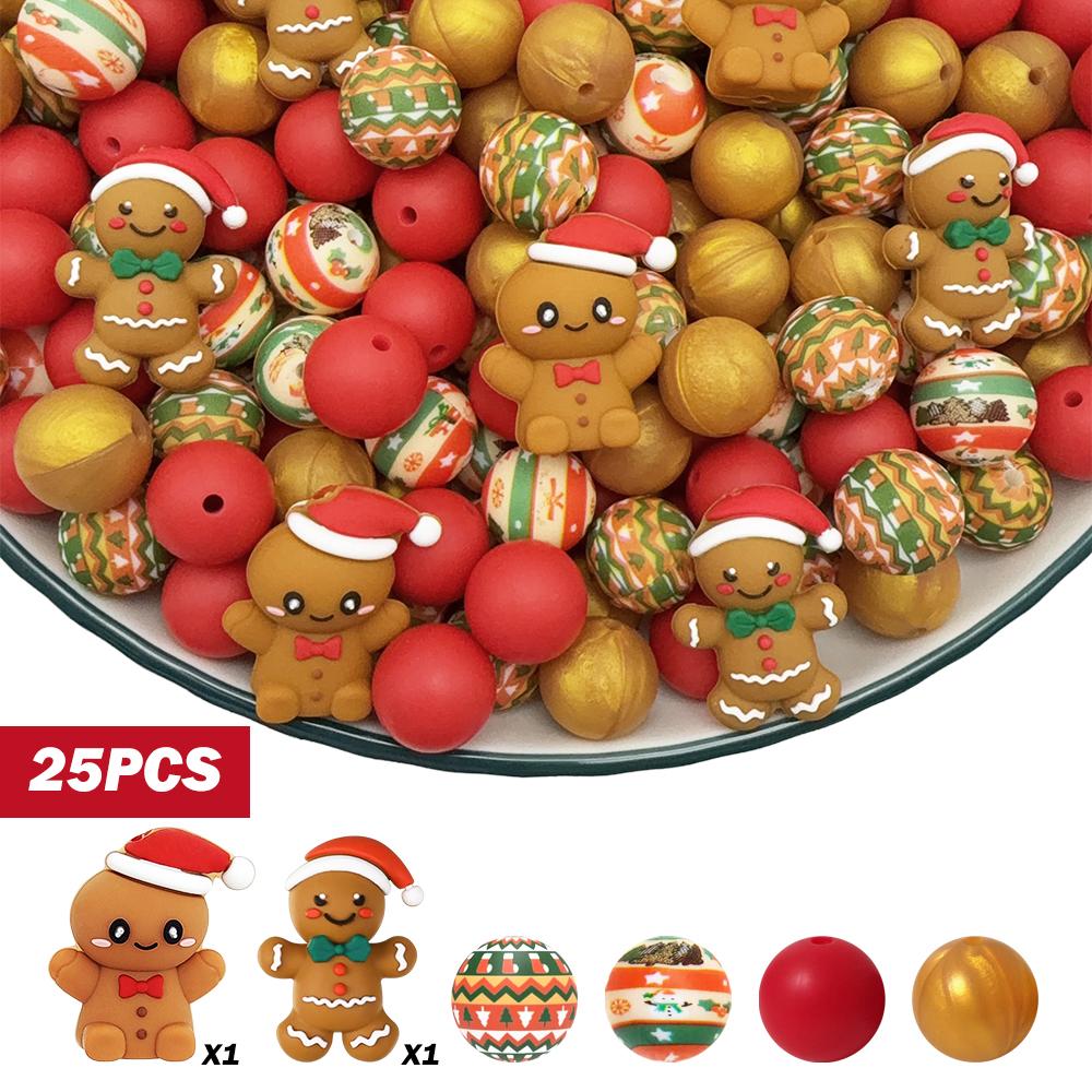25/43/50PCS 3D Christmas Gingerbread Man Silicone Beads Set, Perfect for DIY Keychains, Necklaces, Bracelets, and Other Crafts
25/43/50PCS 3D Christmas Gingerbread Man Silicone Beads Set, Perfect for DIY Keychains, Necklaces, Bracelets, and Other Crafts