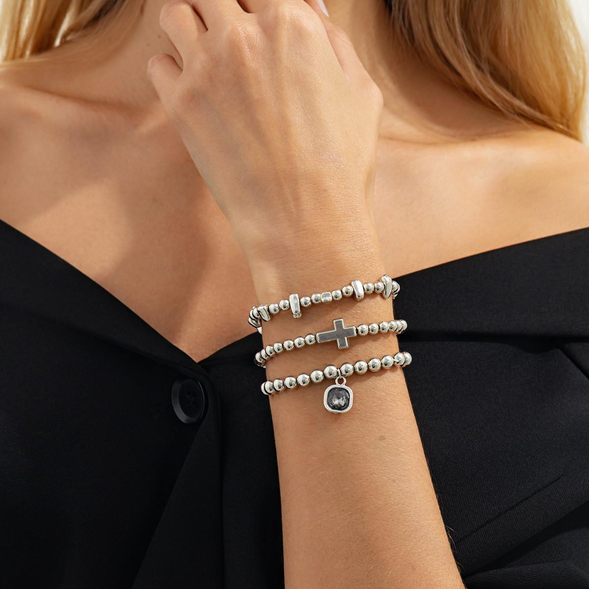 Fashion Crystal Beaded Bracelet Women Heart Cross Elastic Rope Bangle Exquisite Sweet Party Daily Wear Jewelry Accessories Gifts
Fashion Crystal Beaded Bracelet Women Heart Cross Elastic Rope Bangle Exquisite Sweet Party Daily Wear Jewelry Accessories Gifts