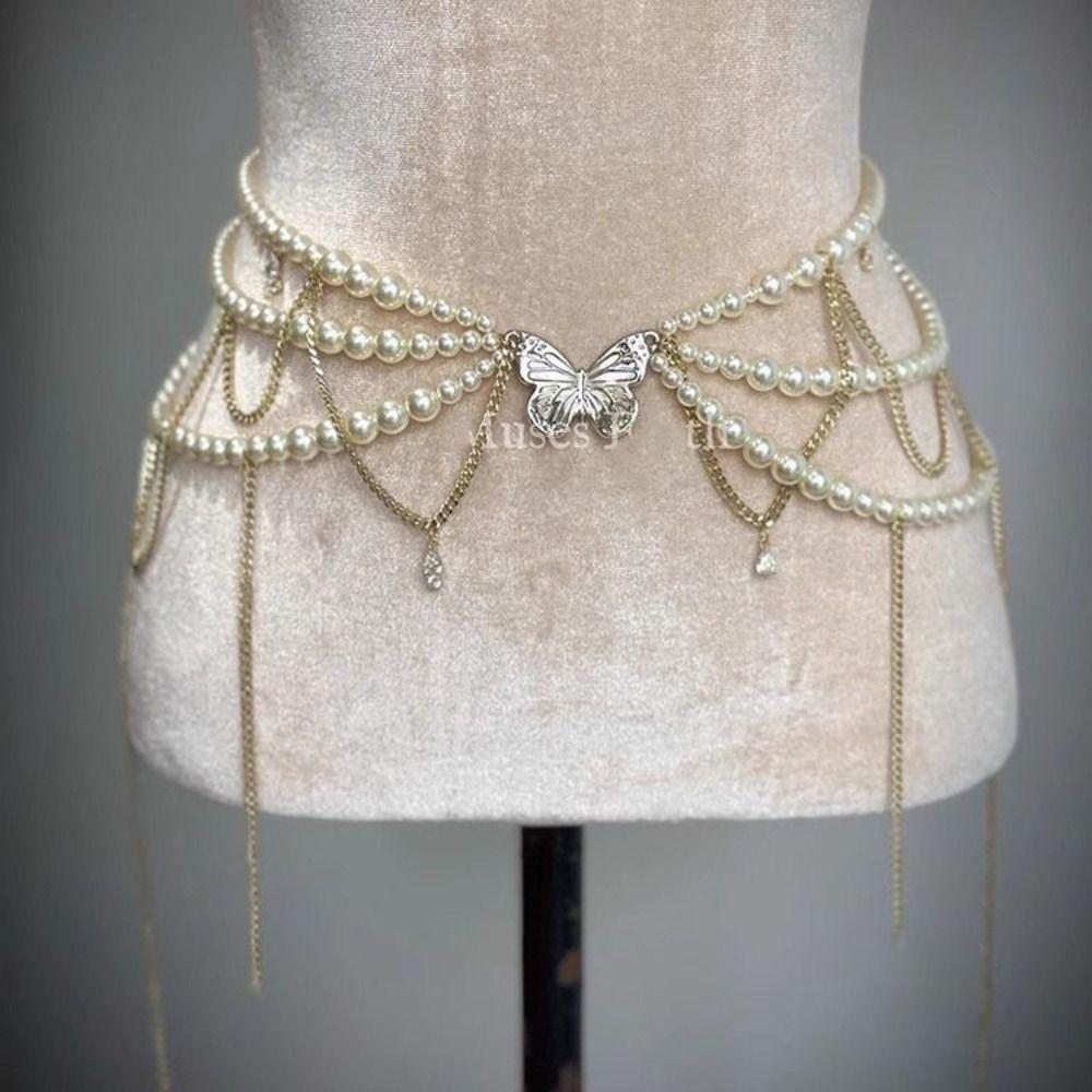 Korean Style Y2k Waistband Elegant Sexy Body Chain Multilayer Pearl Waist Chain Dress Accessories Style9
Korean Style Y2k Waistband Elegant Sexy Body Chain Multilayer Pearl Waist Chain Dress Accessories Style9