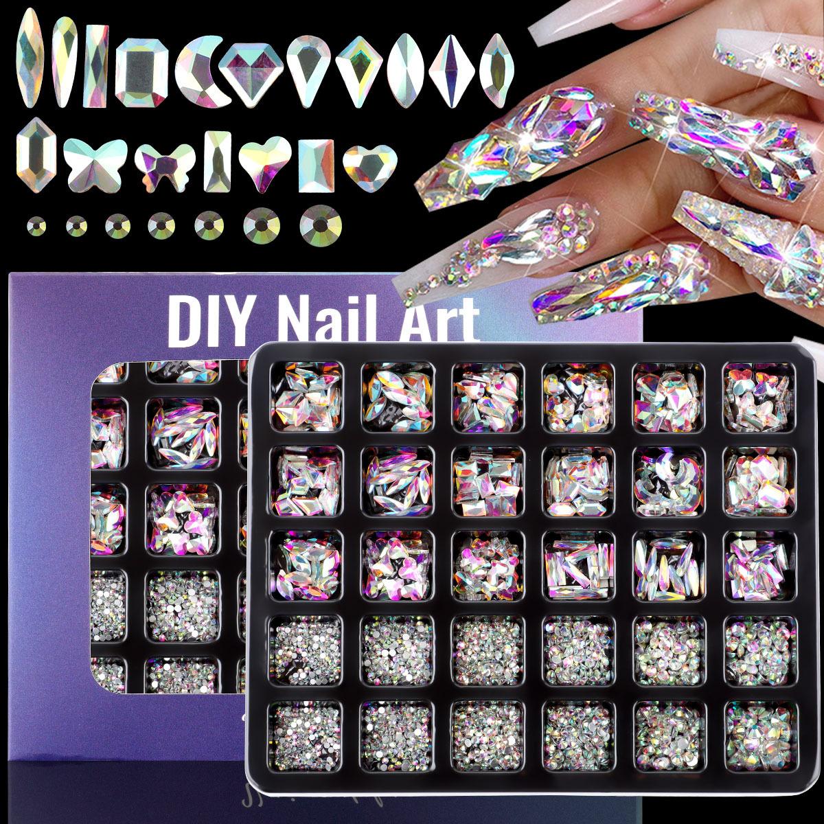 Nail Art 30 Grid Boxed Nail Art Flat Bottom Special-Shaped Diamond Transparent Ab Big Red Nail Rhinestone Nail Art Jewelry
Nail Art 30 Grid Boxed Nail Art Flat Bottom Special-Shaped Diamond Transparent Ab Big Red Nail Rhinestone Nail Art Jewelry