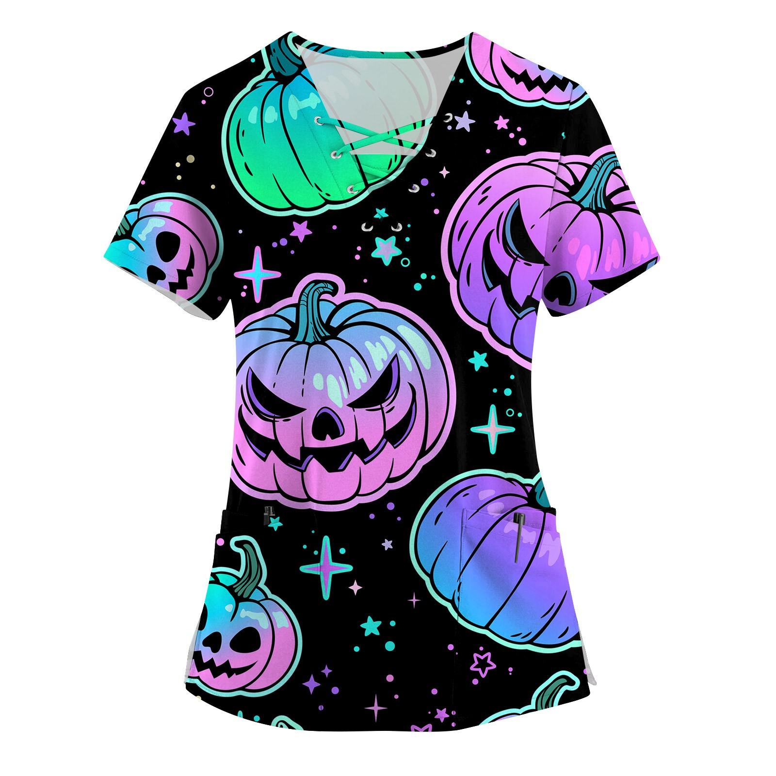Women s Short Sleeve Halloween Elements V-Neck Pocket Top M
Women s Short Sleeve Halloween Elements V-Neck Pocket Top M