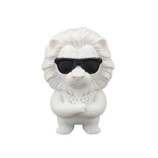 3D Printed Lion Figurine Funny Cool Lion Statue with Sunglasses Collectible Desktop Ornament for Home Office Executive Desk Decor білий
3D Printed Lion Figurine Funny Cool Lion Statue with Sunglasses Collectible Desktop Ornament for Home Office Executive Desk Decor білий