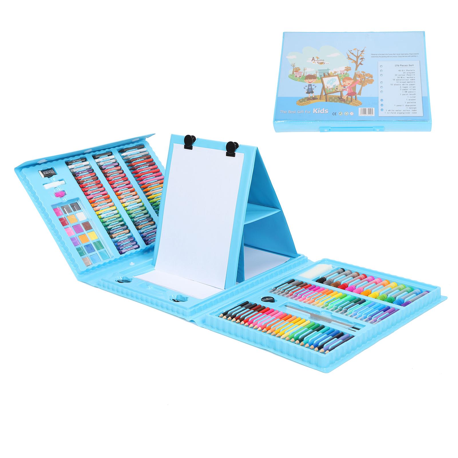 176Pcs Set Children Painting Tool Kit Colored Pencil Watercolor Pen Crayons for Student Kids
176Pcs Set Children Painting Tool Kit Colored Pencil Watercolor Pen Crayons for Student Kids