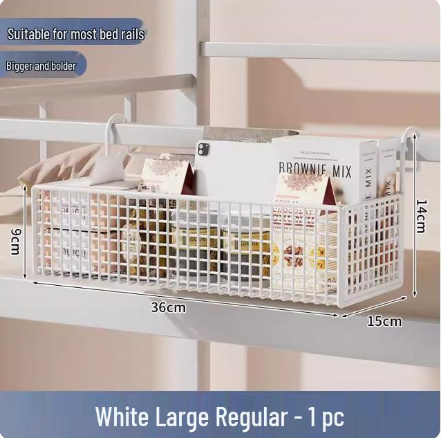 Dormitory Bedside Hanging Basket - No-Punch Storage Rack for Bunk Beds and Snacks
Dormitory Bedside Hanging Basket - No-Punch Storage Rack for Bunk Beds and Snacks