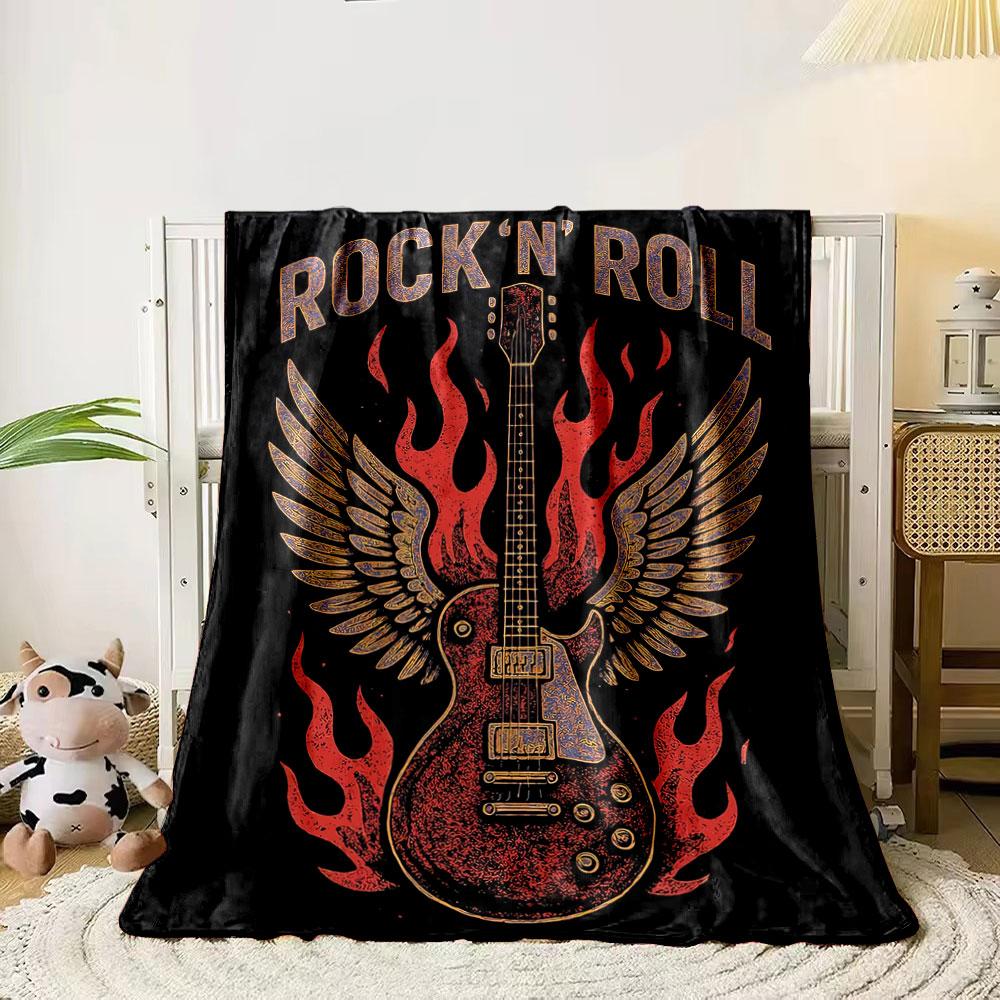 A guitar with flames and wings, surrounded by the text Rock N Roll . for all seasons blanket lunch break throw gift 80cm x 120cm
A guitar with flames and wings, surrounded by the text Rock N Roll . for all seasons blanket lunch break throw gift 80cm x 120cm