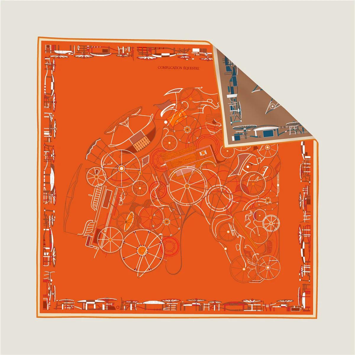 New Brand Two-sided Print Headband Scarf Women Fashion 90*90cm Silk Hijab Bandana Neckerhicef Sun Protection Shawl Headscarf помаранчевий
New Brand Two-sided Print Headband Scarf Women Fashion 90*90cm Silk Hijab Bandana Neckerhicef Sun Protection Shawl Headscarf помаранчевий