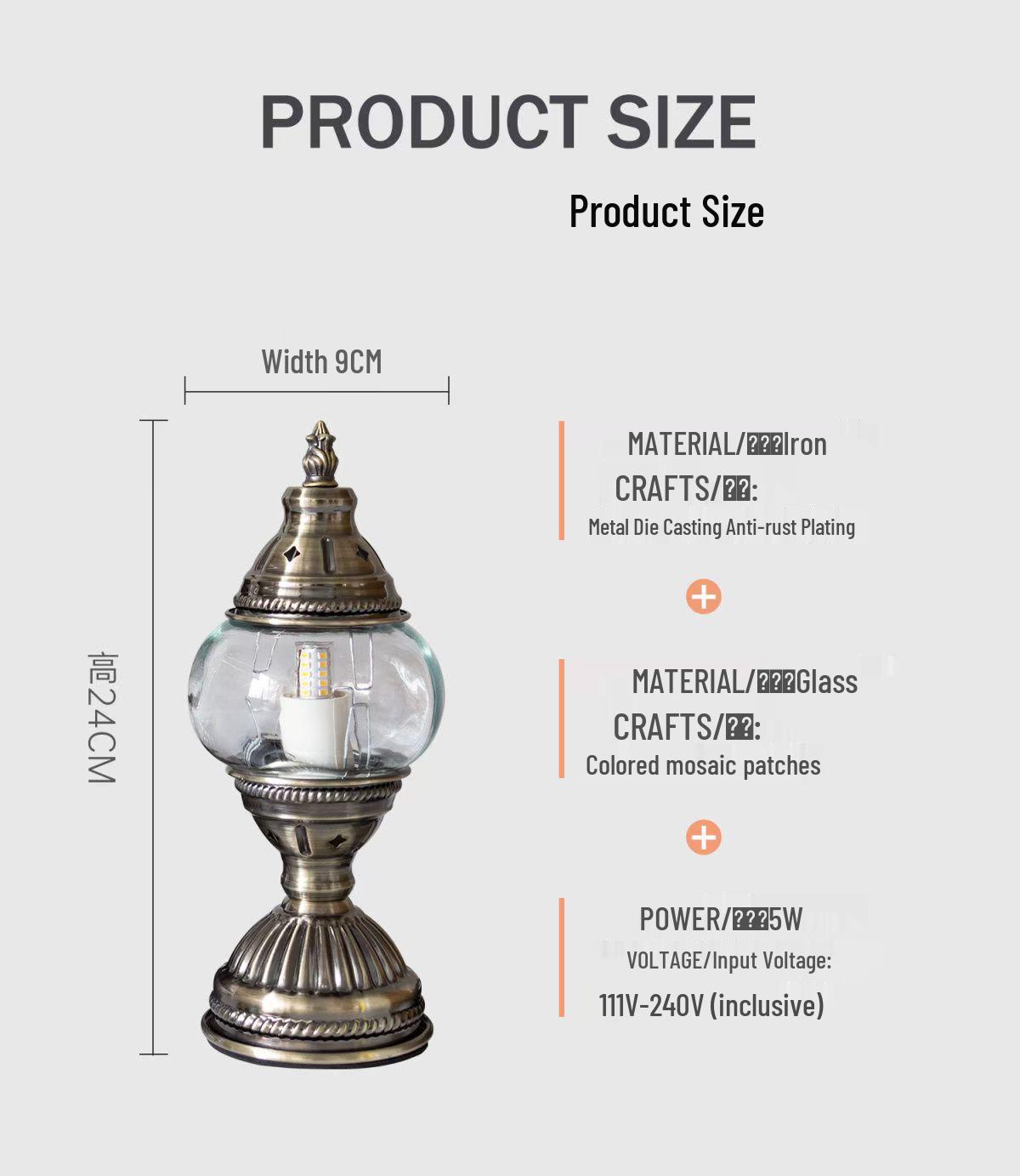 Turkish Handmade Retro Glass Desk Lamp - Romantic Coffee Shop & Salon Decor
Turkish Handmade Retro Glass Desk Lamp - Romantic Coffee Shop & Salon Decor