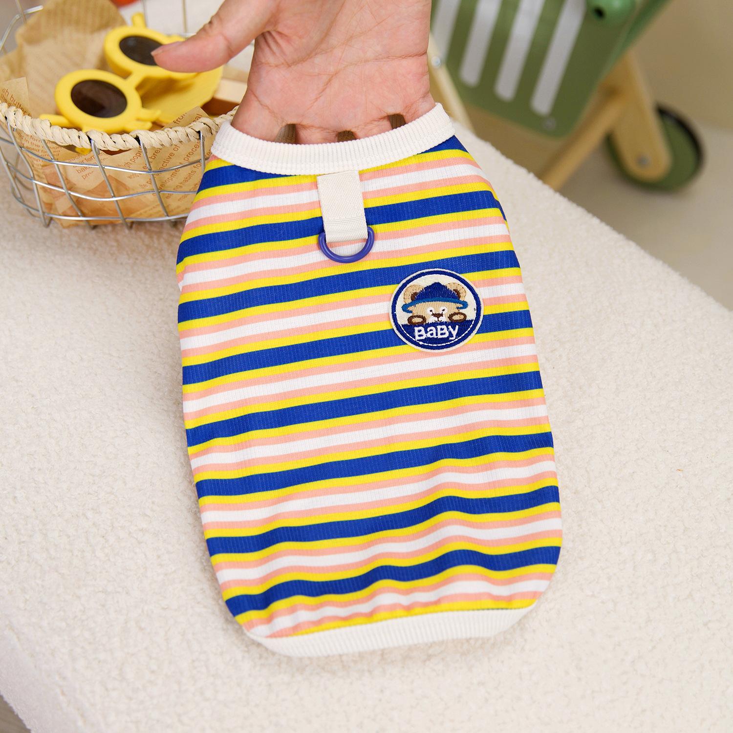 25 New Dog Clothes Spring and Summer Small Dog Bichon Teddy Pomeranian Striped Bottom Shirt Home Casual Clothes S (2-2 kg)
25 New Dog Clothes Spring and Summer Small Dog Bichon Teddy Pomeranian Striped Bottom Shirt Home Casual Clothes S (2-2 kg)