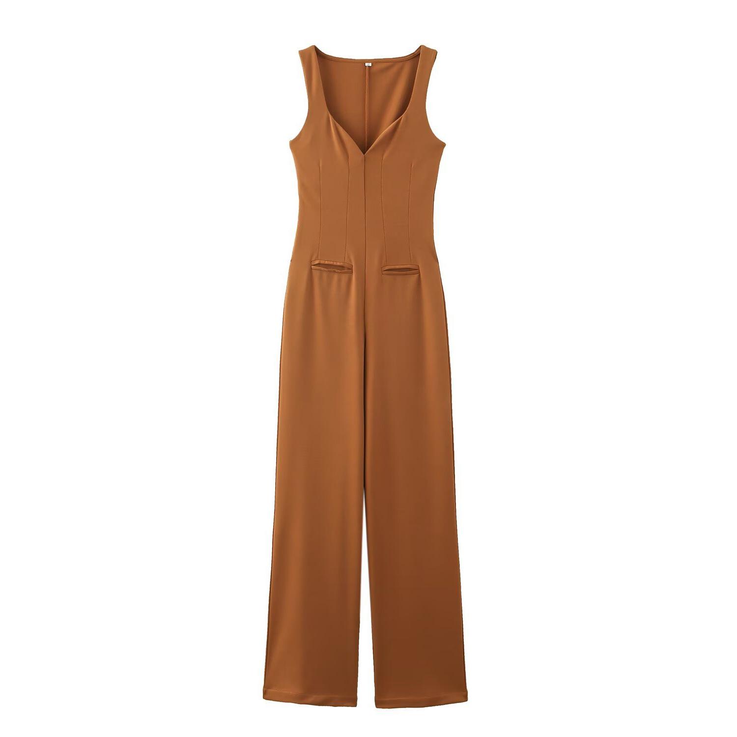 TAOP&ZA Summer Women s V-neck Sleeveless Long Jumpsuit Large 
TAOP&ZA Summer Women s V-neck Sleeveless Long Jumpsuit Large