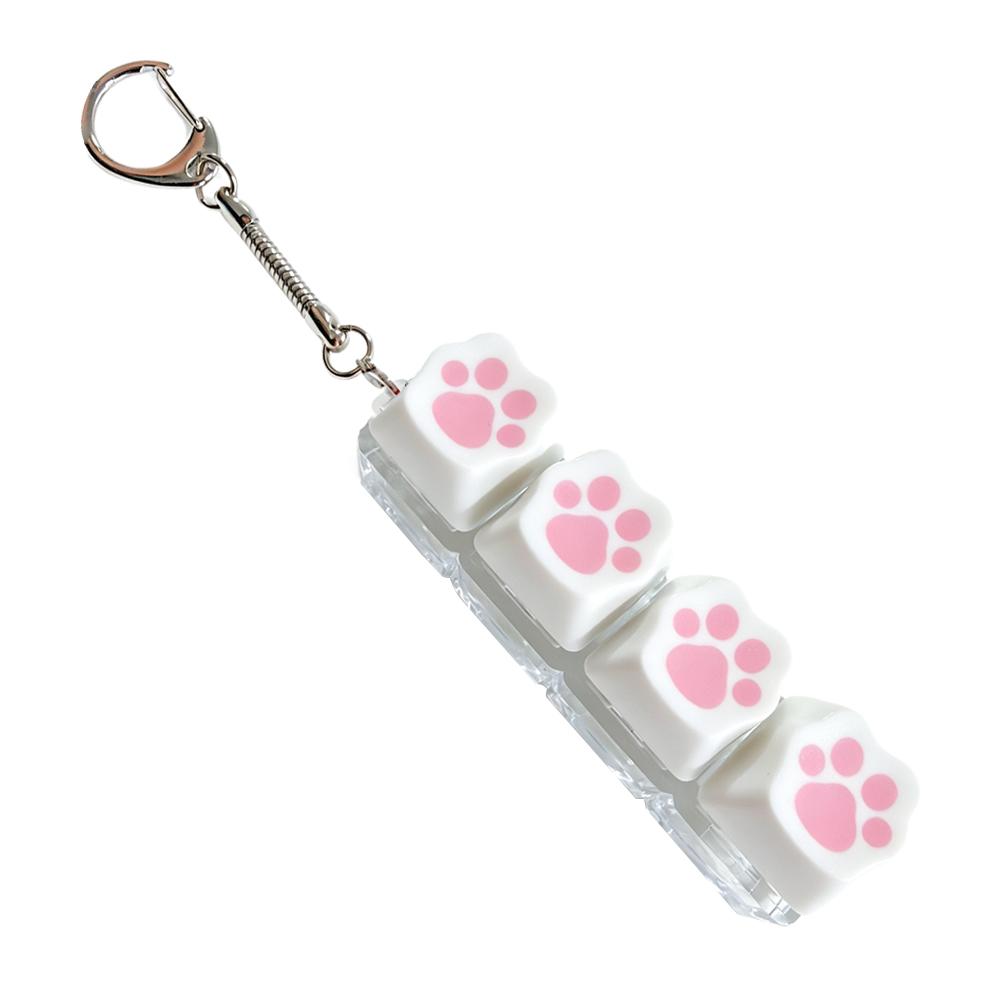 Cute Silicone Cat Paw Fidget Keyboard Keychain 4 Keys Mechanical Switch Tester Toy Stress Relief Bag Pendant for Cat Lover
Cute Silicone Cat Paw Fidget Keyboard Keychain 4 Keys Mechanical Switch Tester Toy Stress Relief Bag Pendant for Cat Lover