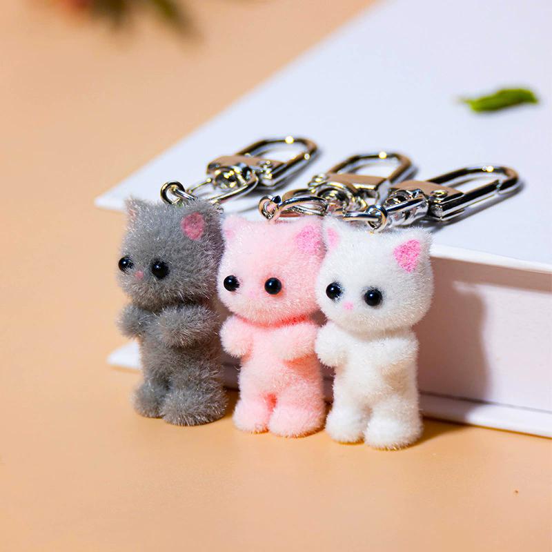 Cute 3D Flocking Kitten Keychain Cat Couple Mobile Phone Pendant Car Keyring Earphone Backpack Pendant
Cute 3D Flocking Kitten Keychain Cat Couple Mobile Phone Pendant Car Keyring Earphone Backpack Pendant
