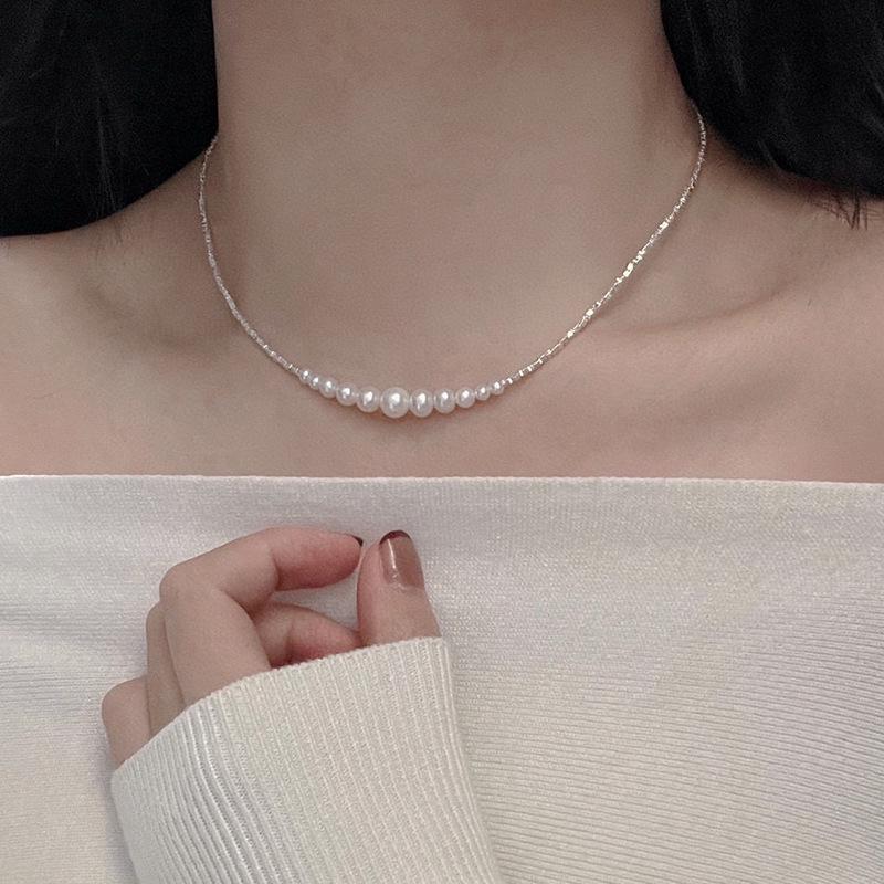 S925 Sterling Silver Simple Luxury Necklace with Natural Freshwater Pearl Smile Clavicle Chain
S925 Sterling Silver Simple Luxury Necklace with Natural Freshwater Pearl Smile Clavicle Chain