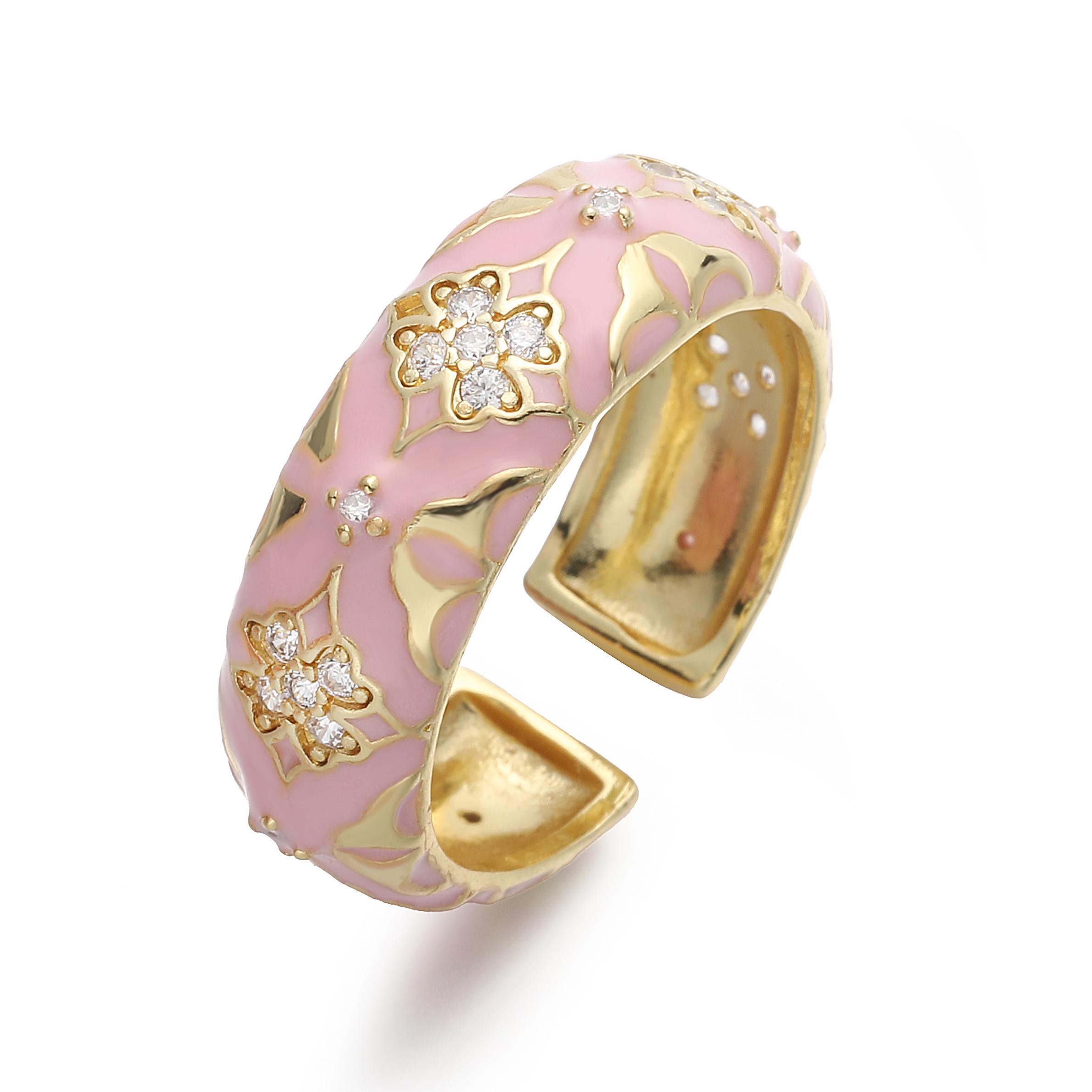HECHENG,Enamel Dripping Glaze Four-Leaf Clover Floral Ring with Cubic Zirconia for Women Sweet and Romantic Zircon Gift resizable розовый
HECHENG,Enamel Dripping Glaze Four-Leaf Clover Floral Ring with Cubic Zirconia for Women Sweet and Romantic Zircon Gift resizable розовый
