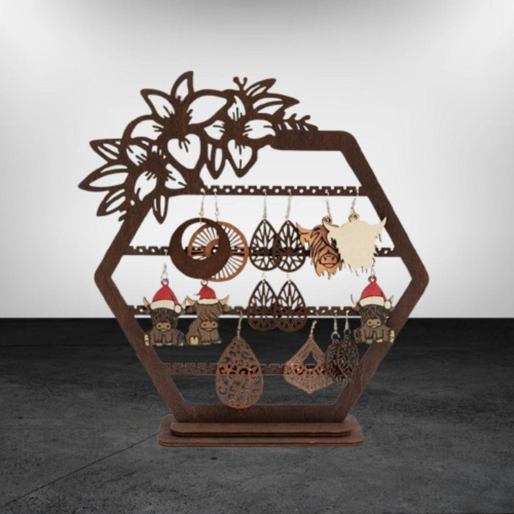 Hollowed Out Flower Wooden Earring Holder Anti-slip Tabletop Organizer Rack For Home Room кофейный
Hollowed Out Flower Wooden Earring Holder Anti-slip Tabletop Organizer Rack For Home Room кофейный