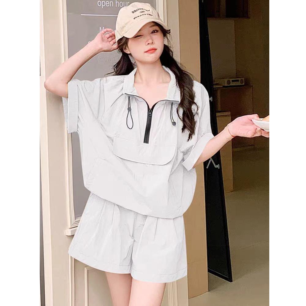 Women s Summer Quick-Dry Sun Protection Set: Sports Batwing Shirt & Korean-Style Loose Shorts, Two-Piece Petite Outfit, 2026 Trend. L
Women s Summer Quick-Dry Sun Protection Set: Sports Batwing Shirt & Korean-Style Loose Shorts, Two-Piece Petite Outfit, 2026 Trend. L