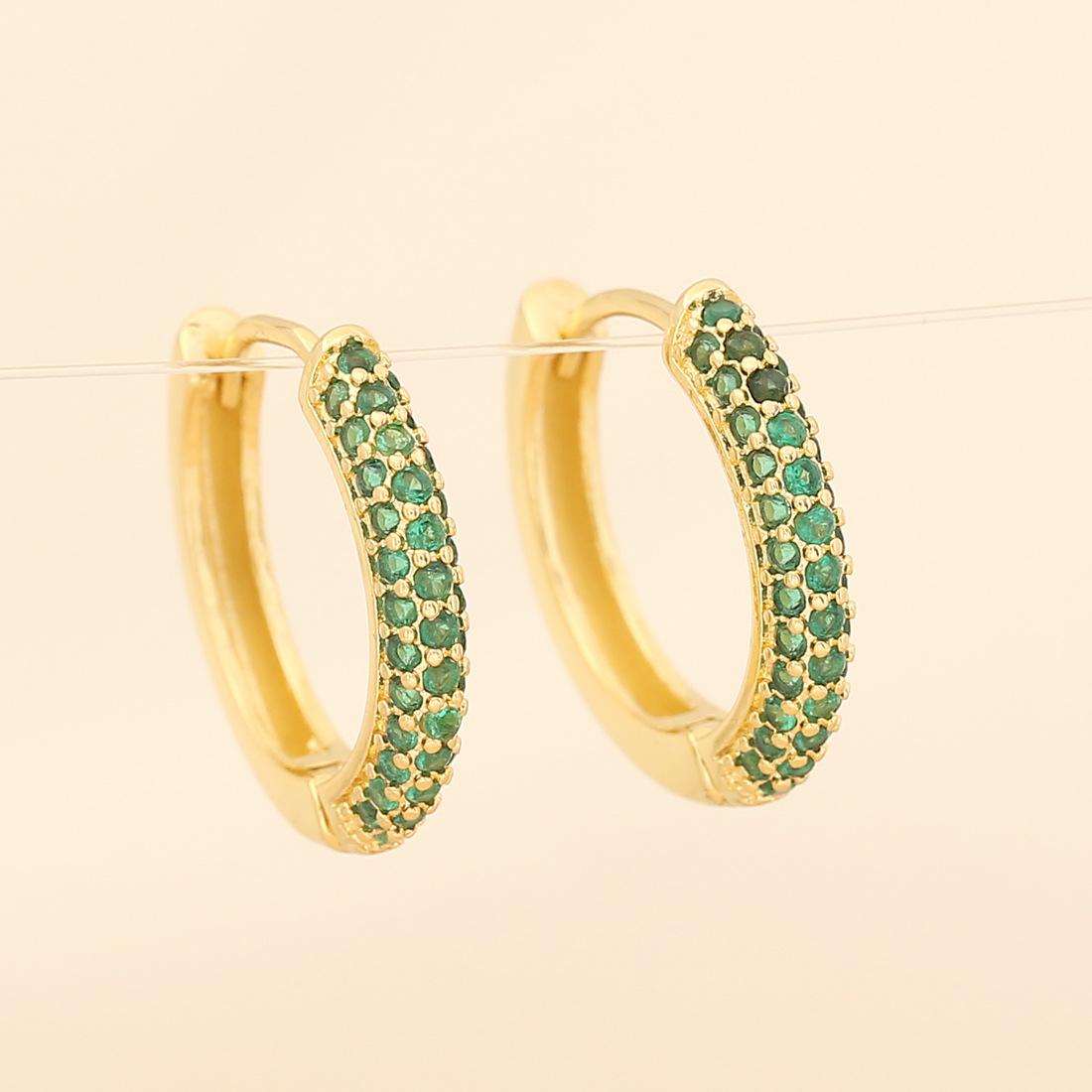New Western Style Jewelry Copper Micro-pave Zircon Earrings Fashionable Multicolor 18K Gold Ear Jewelry Elegant Studs зелений
New Western Style Jewelry Copper Micro-pave Zircon Earrings Fashionable Multicolor 18K Gold Ear Jewelry Elegant Studs зелений