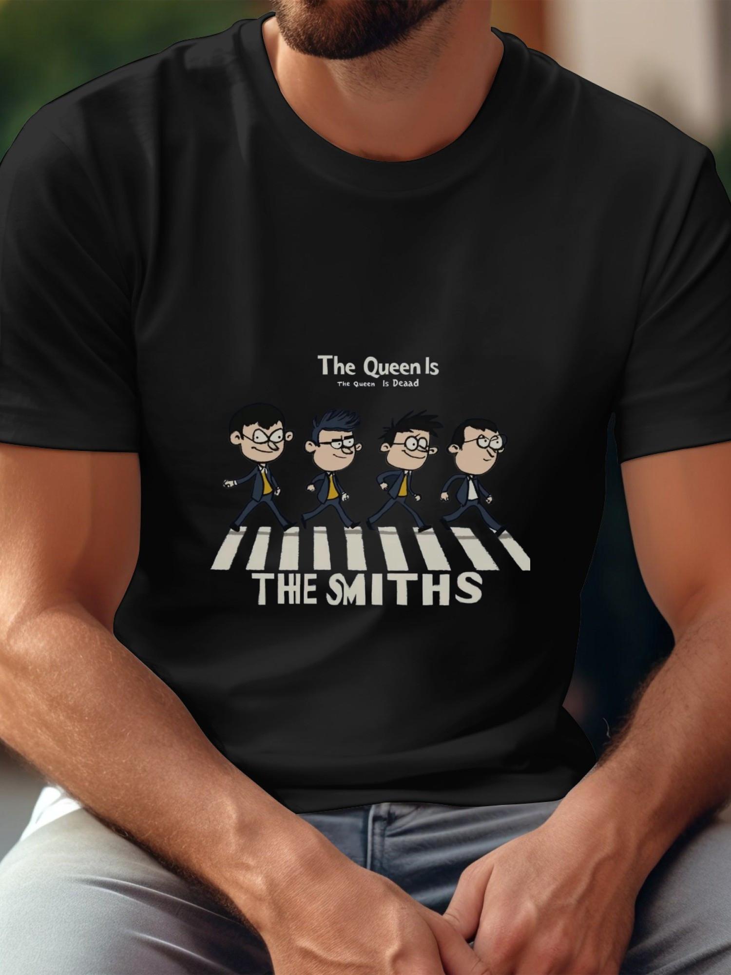 The Queen is The Smiths Cartoon Graphic T-shirt - 180g Cotton Retro Short Sleeve Crew Neck Tee with Abbey Road-Inspired Design S
The Queen is The Smiths Cartoon Graphic T-shirt - 180g Cotton Retro Short Sleeve Crew Neck Tee with Abbey Road-Inspired Design S