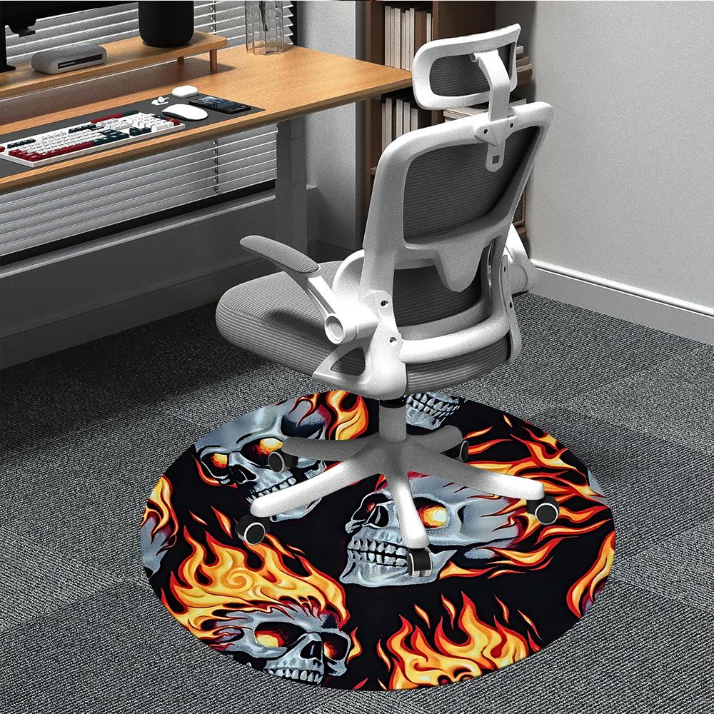 1PC Flaming Skulls Office Round Area Rug, Indoor Mat Suitable For Office, Under Office Chairs Bedroom Living Room Home Decor, Room Deco 051 80cm by 80cm
1PC Flaming Skulls Office Round Area Rug, Indoor Mat Suitable For Office, Under Office Chairs Bedroom Living Room Home Decor, Room Deco 051 80cm by 80cm