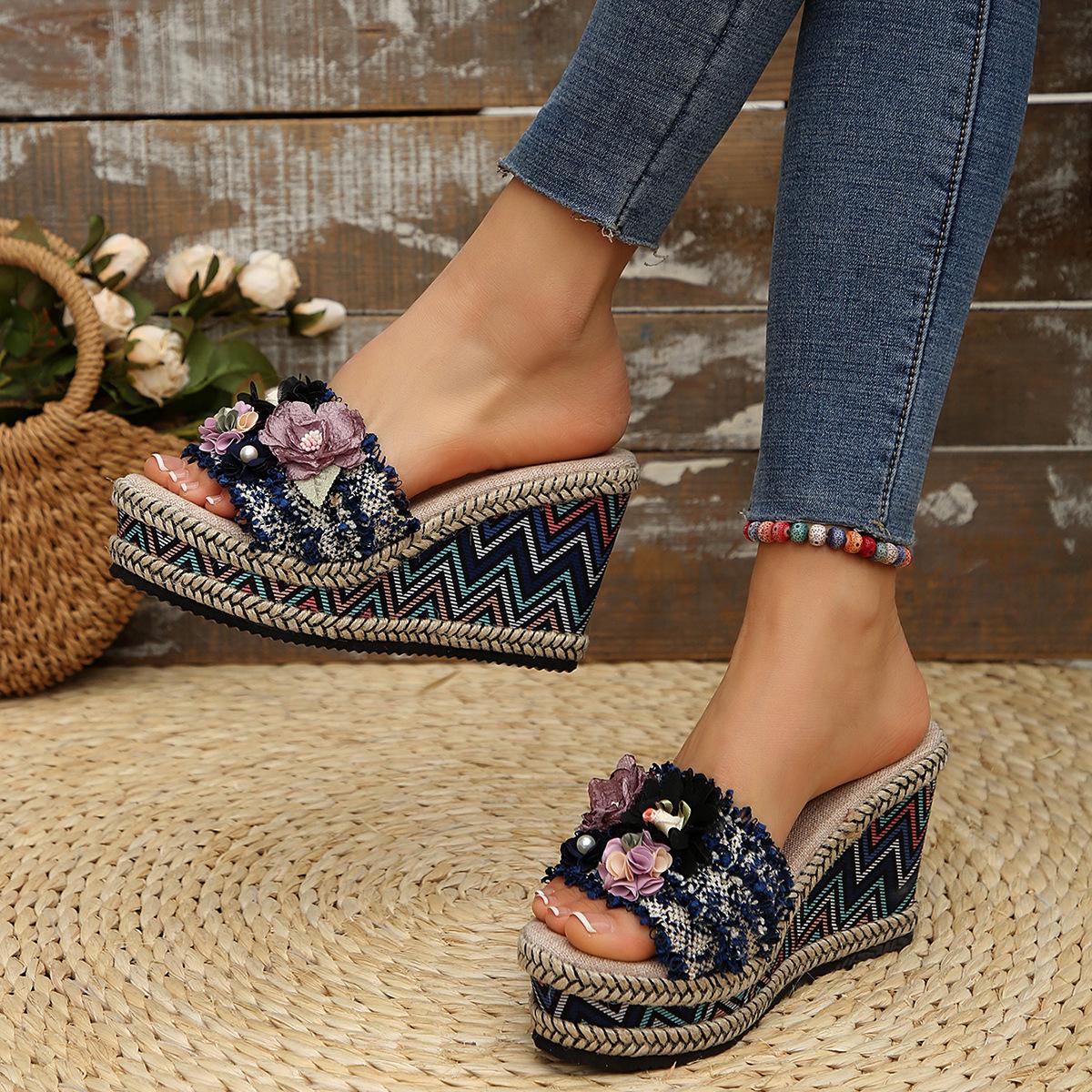 2025 summer foreign trade large size women s outer wear wedge heel high heel fish mouth bohemian slippers 42 чорний
2025 summer foreign trade large size women s outer wear wedge heel high heel fish mouth bohemian slippers 42 чорний