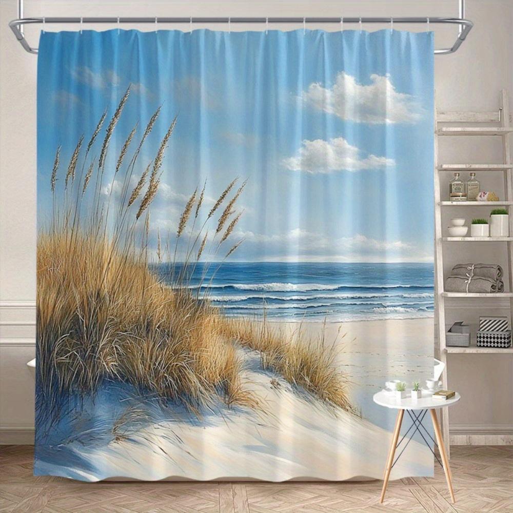 1Pc Serene Coastal Dunes Shower Curtain With Golden Sand Beach Design, High-Quality Polyester, Digital Print W60H190(CM)-1 Pcs
1Pc Serene Coastal Dunes Shower Curtain With Golden Sand Beach Design, High-Quality Polyester, Digital Print W60H190(CM)-1 Pcs