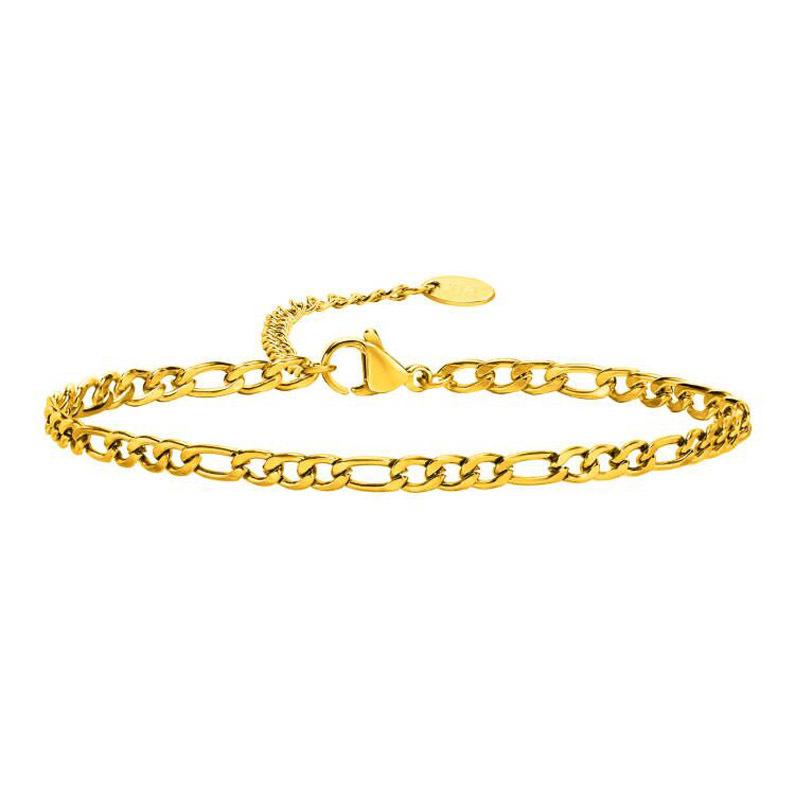 3mm Figaro Chain Bracelet Stainless Steel Gold Plated for Women Adjustable Link Zircon Gift
3mm Figaro Chain Bracelet Stainless Steel Gold Plated for Women Adjustable Link Zircon Gift