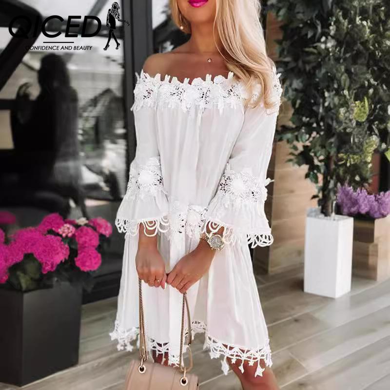 Платье QICED Summer Spring на одно плечо без бретелек с длинными рукавами и кружевом S белый
Платье QICED Summer Spring на одно плечо без бретелек с длинными рукавами и кружевом S белый