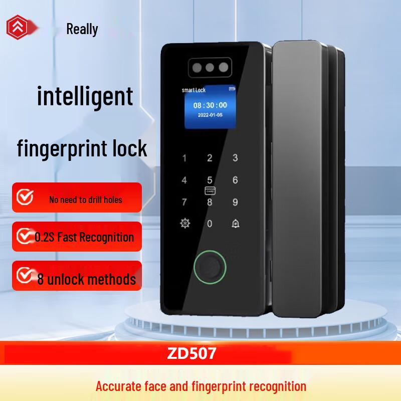 Zhendi ZD507 3D Facial Recognition Smart Glass Door Lock CN plug (adapter included)
Zhendi ZD507 3D Facial Recognition Smart Glass Door Lock CN plug (adapter included)