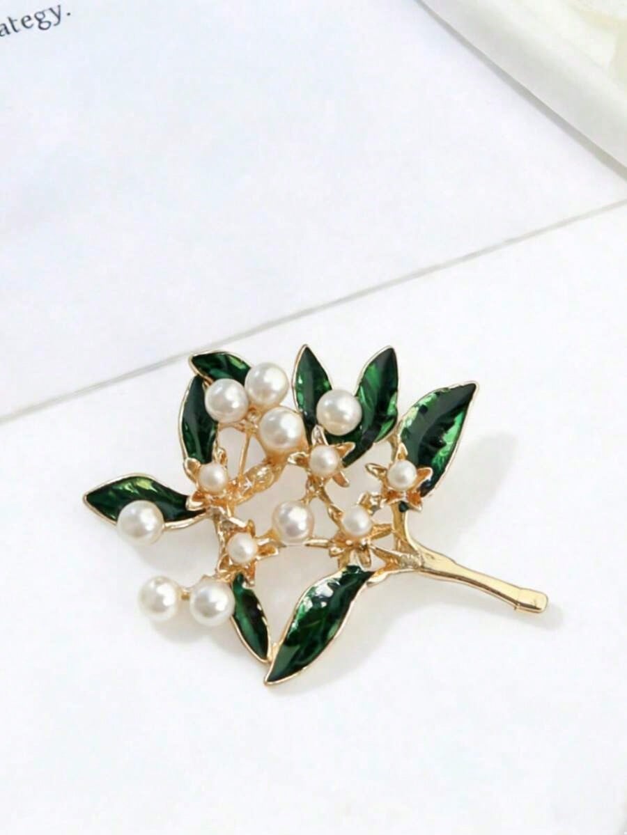 1pc Vintage Luxury Olive Branch Floral Brooch, Suitable For Coats, Shirts, Hats, Bags, Wedding Corsage Christmas Gift
1pc Vintage Luxury Olive Branch Floral Brooch, Suitable For Coats, Shirts, Hats, Bags, Wedding Corsage Christmas Gift